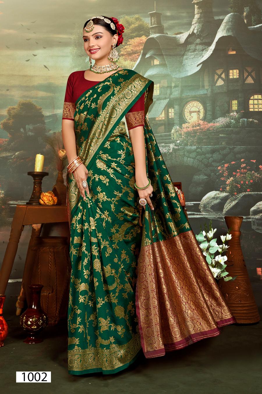 Saroj Swarn Moti vol.3 Soft silk with heavy designs Saree Wholesale catalog    