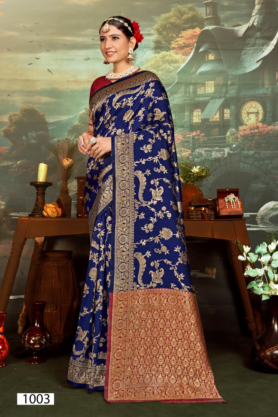 Saroj Swarn Moti vol.3 Soft silk with heavy designs Saree Wholesale catalog    