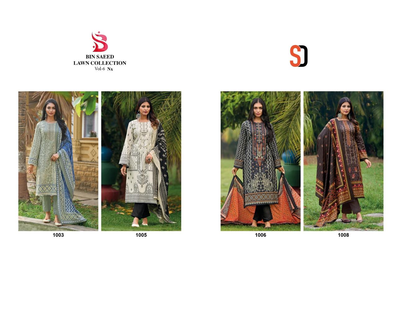 Shraddha Bin Saeed Lawn Collection Vol 6 Nx Pakistani Suit Wholesale catalog