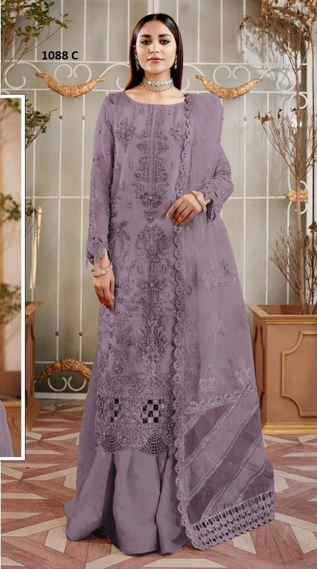 Super Hit 1088 Organza Designer Salwar Kameez Wholesale catalog