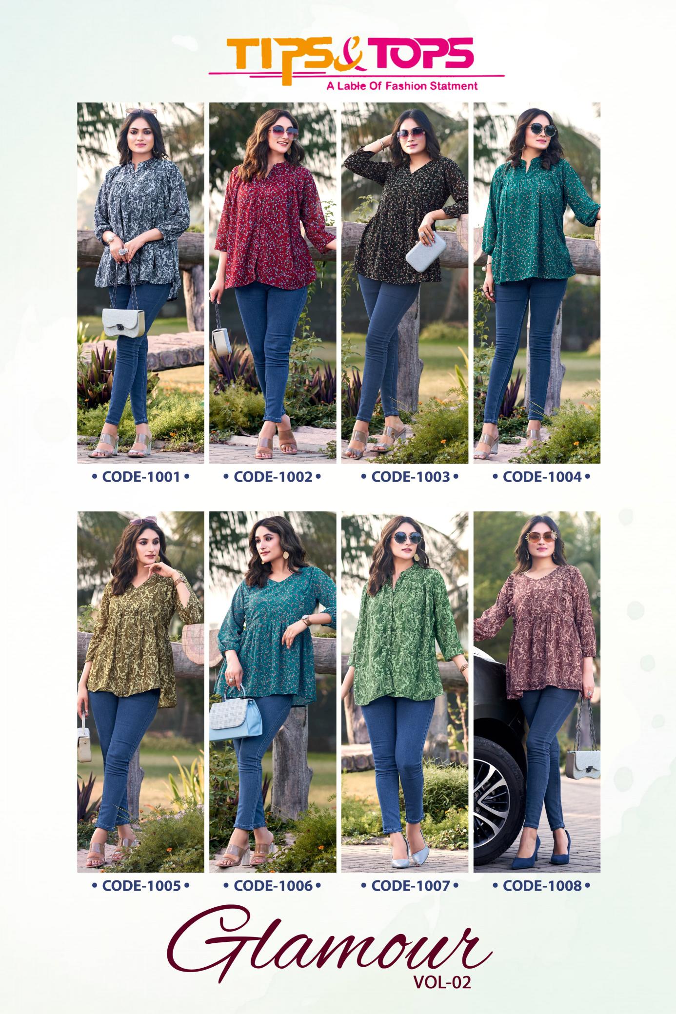 TIPS & TOPS GLAMOUR Vol 02 Kurti Wholesale catalog