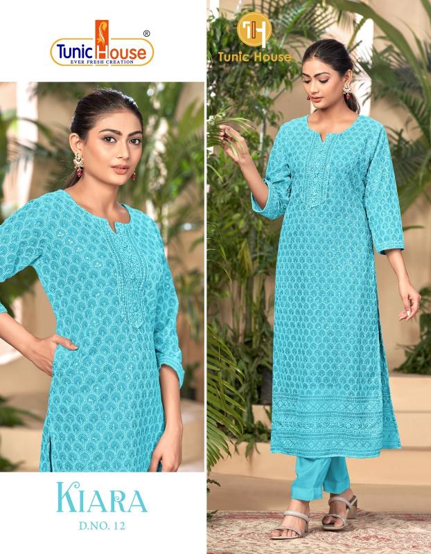 Tunic House Kiara 12 Georgette Designer Kurti Wholesale catalog