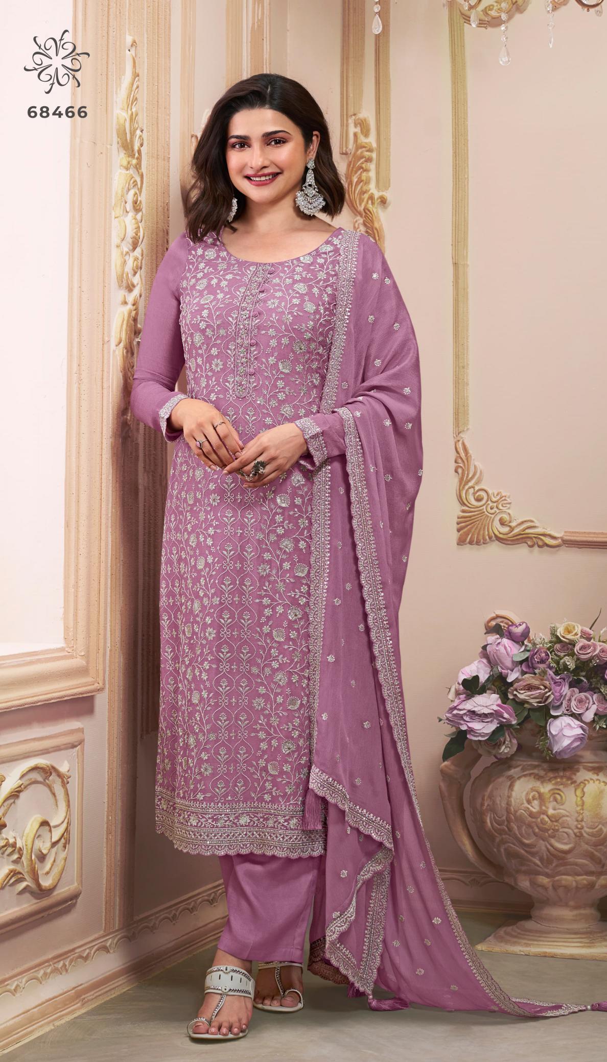 Vinay Kuleesh Saira Chinon Designer Salwar Kameez Wholesale catalog