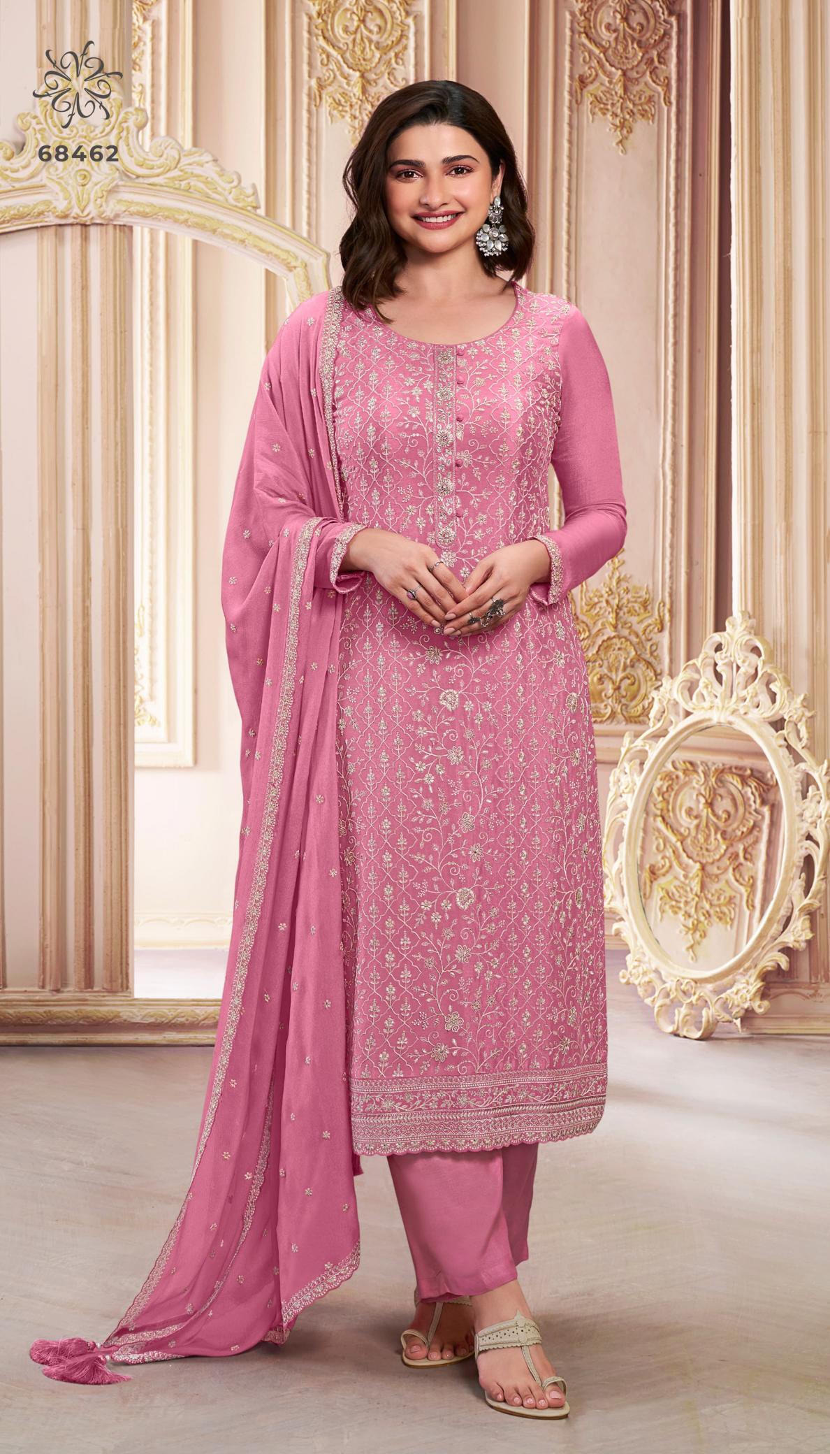 Vinay Kuleesh Saira Chinon Designer Salwar Kameez Wholesale catalog