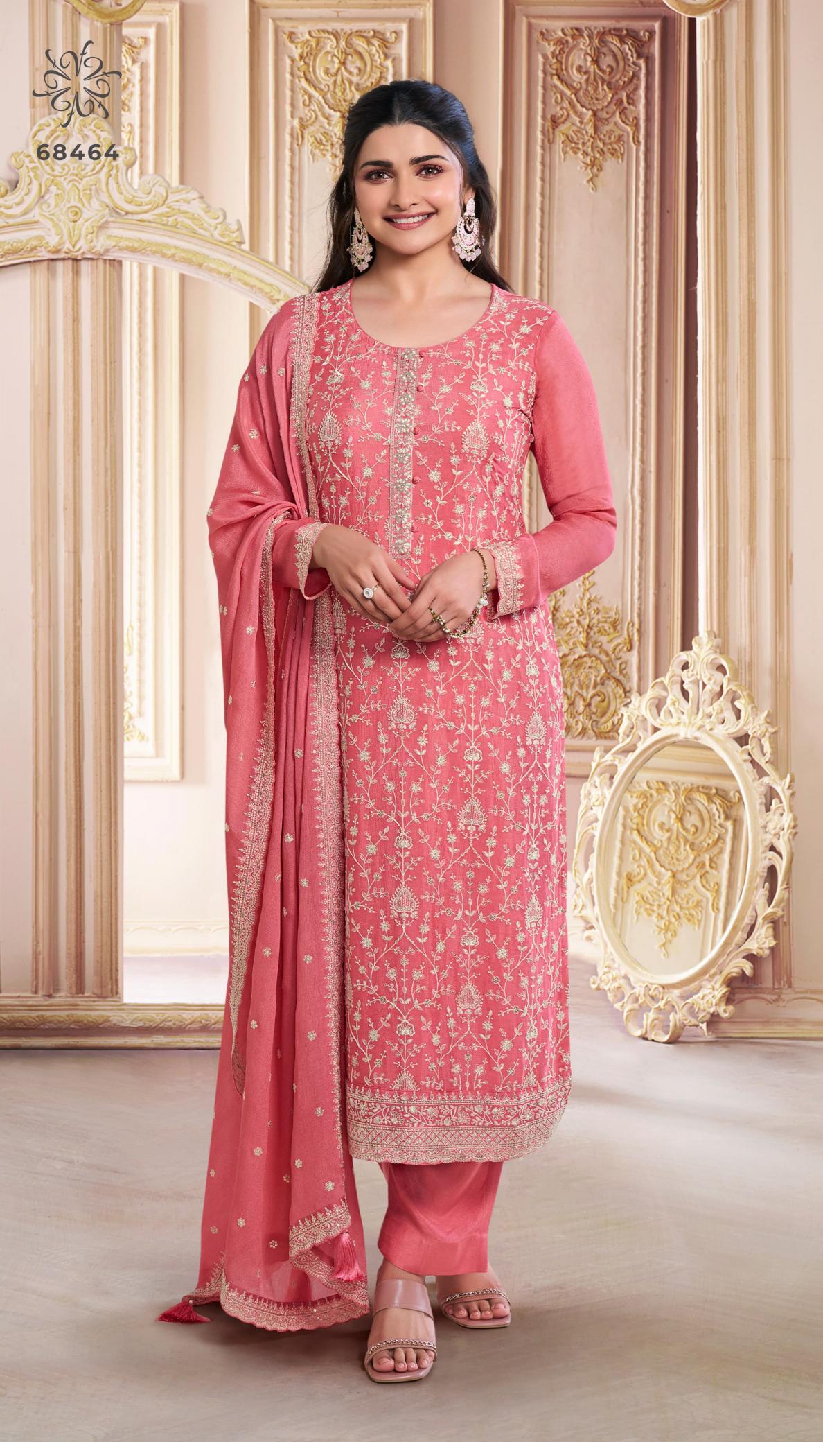 Vinay Kuleesh Saira Chinon Designer Salwar Kameez Wholesale catalog