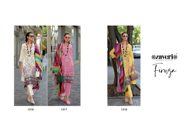 Zaveri Firuza Designer Cotton Dress Materials