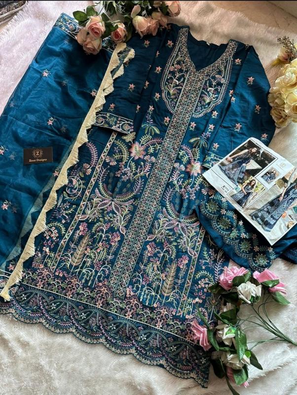 Ziaaz Designs 505 Semi Stitched Cambric Cotton Salwar Suit Wholesale catalog