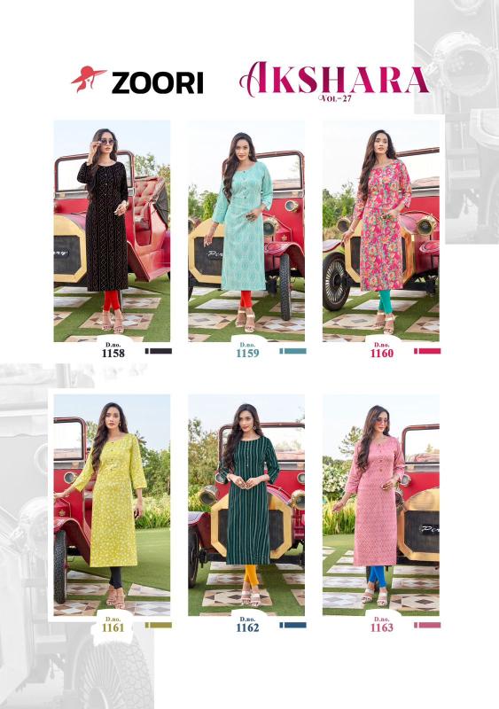 ZOORI Akshara Vol 27 Kurti Wholesale catalog