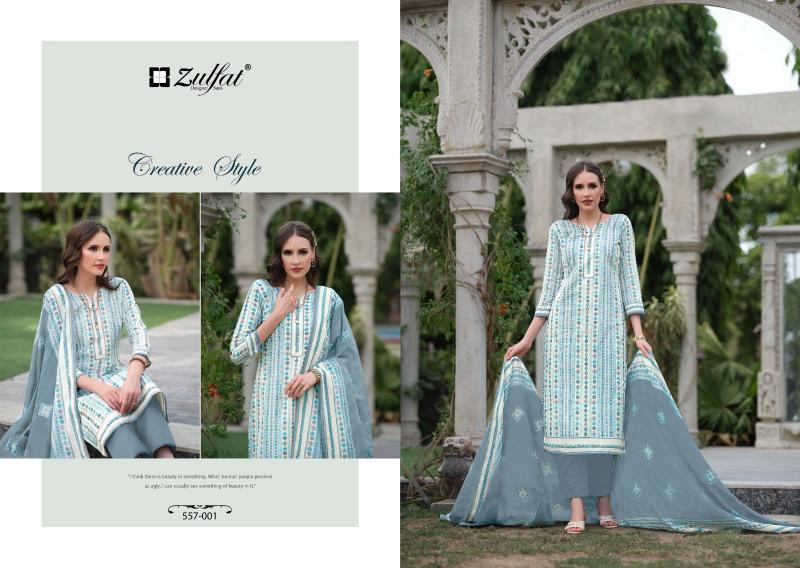 Zulfat Nazrana Vol 3 Cotton Designer Dress Material Wholesale catalog