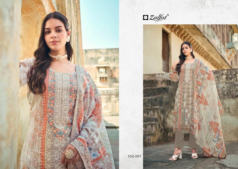 Zulfat Rozeen Cotton Printed Dress Material Wholesale catalog