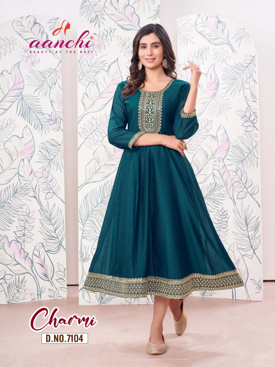 Aanchi Charmi Vichitra Embroidered Kurti wholesale catalog