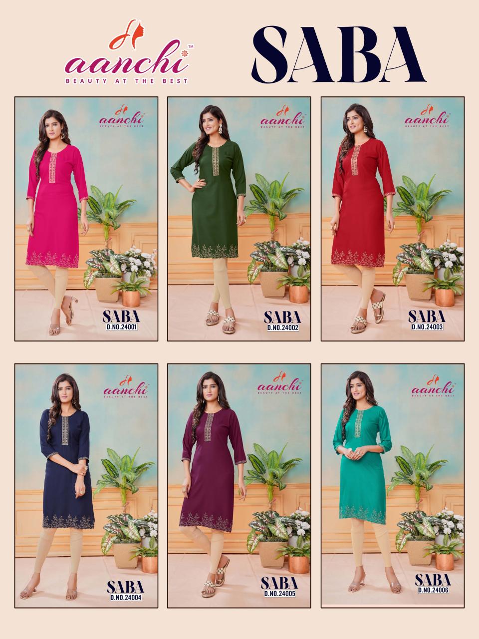 Aanchi SABA KURTI Wholesale catalog