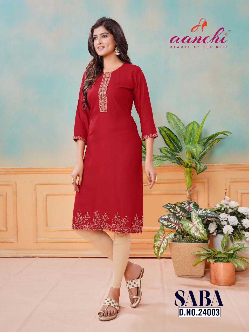 Aanchi SABA KURTI Wholesale catalog