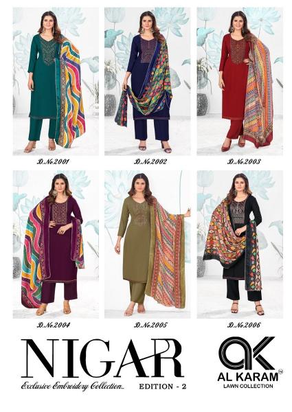 Al Karam Nigar Vol 2 wholesale dress material online wholesale catalog