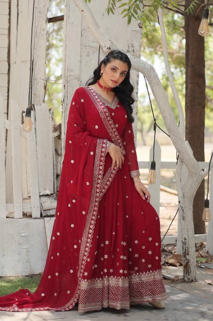 Anamika Vol 69 Blooming Embroidered Gown With Dupatta wholesale catalog