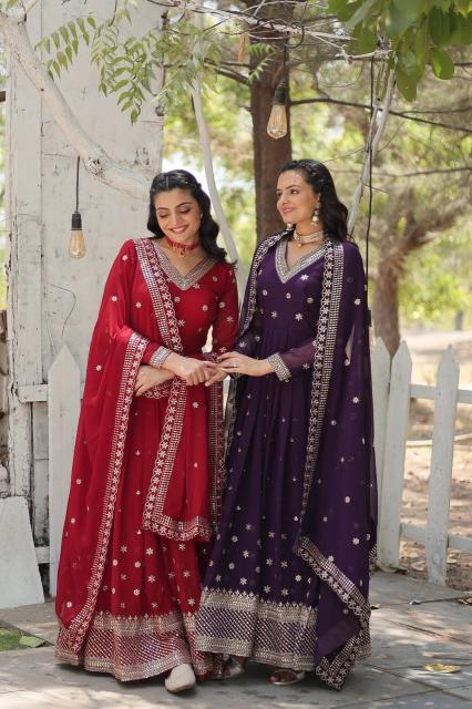 Anamika Vol 69 Blooming Embroidered Gown With Dupatta wholesale catalog