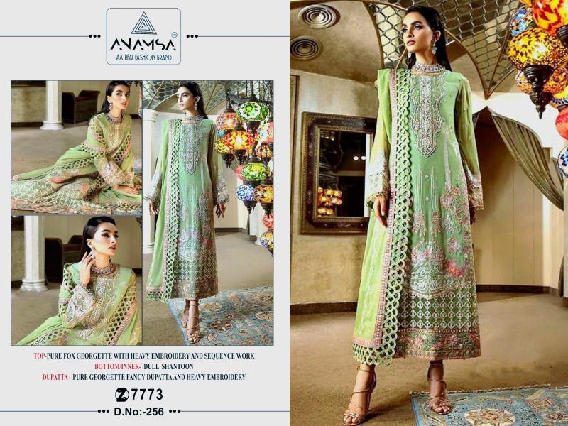 Anamsa 256 Georgette Salwar Kameez Wholesale catalog