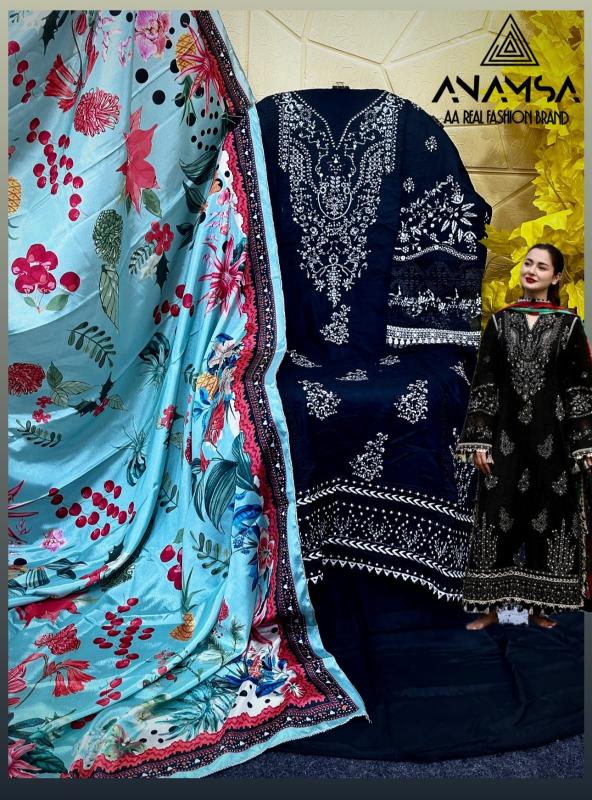 Anamsa 491 Rayon Pakistani Salwar Kameez wholesale catalog