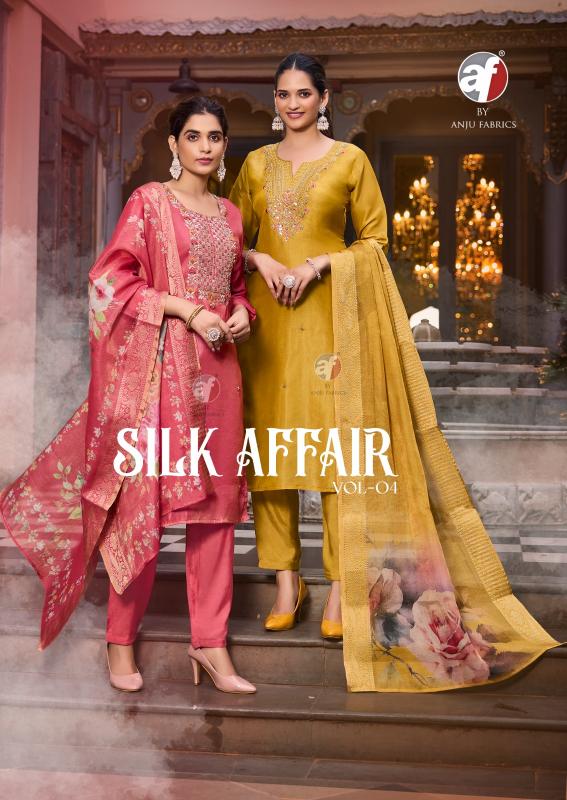 Anju Fabrics Silk Affair vol - 4 Kurti Wholesale catalog