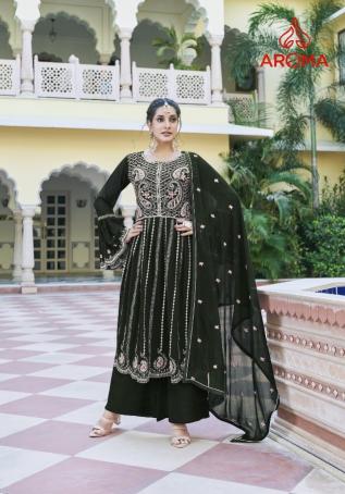 Aroma Mirai Georgette Embroidered Salwar Kameez Wholesale catalog