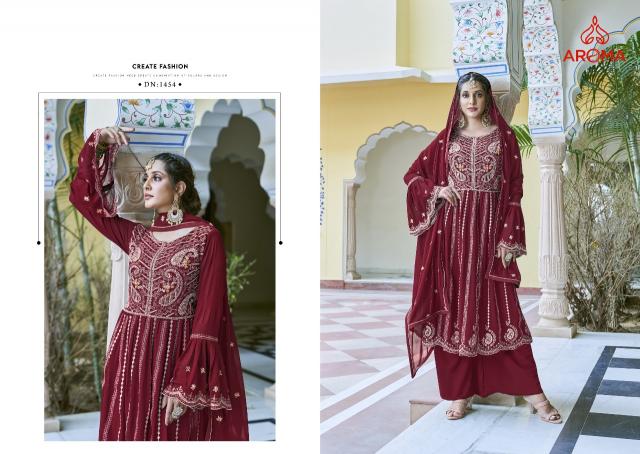 Aroma Mirai Georgette Embroidered Salwar Kameez Wholesale catalog