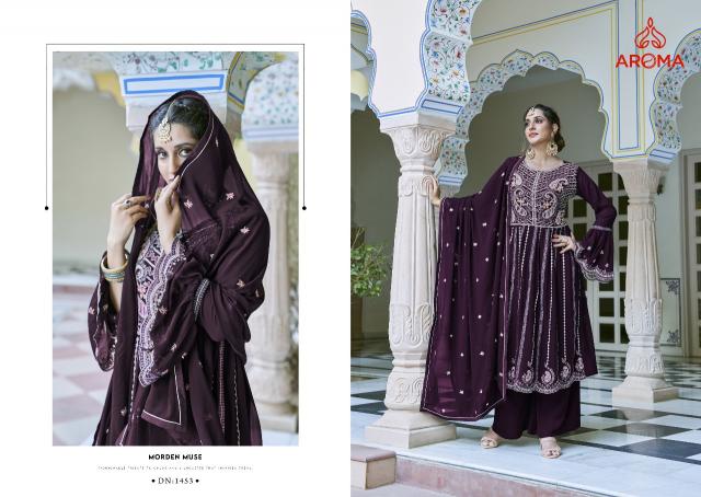 Aroma Mirai Georgette Embroidered Salwar Kameez Wholesale catalog