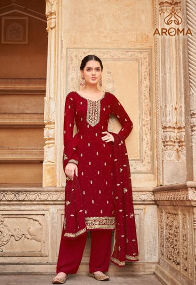 Aroma Sukoon Premium Silk Embroidered Salwar Kameez Wholesale catalog