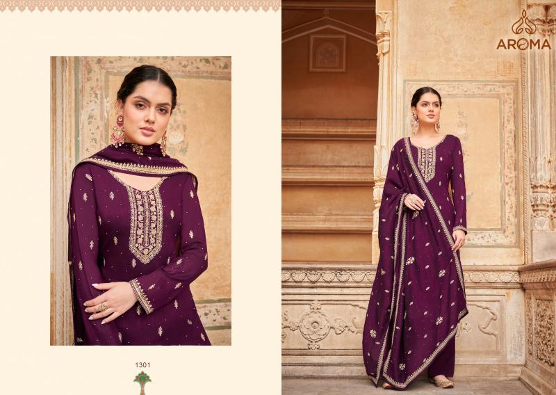 Aroma Sukoon Premium Silk Embroidered Salwar Kameez Wholesale catalog