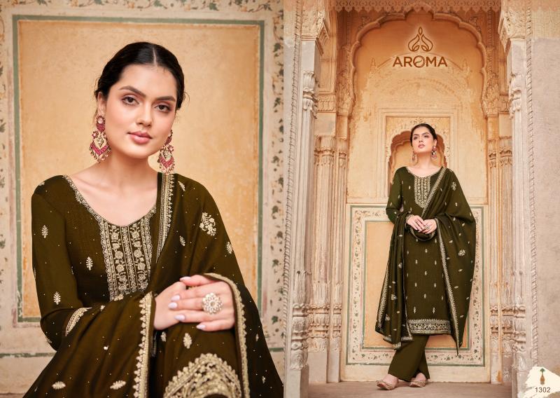 Aroma Sukoon Premium Silk Embroidered Salwar Kameez Wholesale catalog