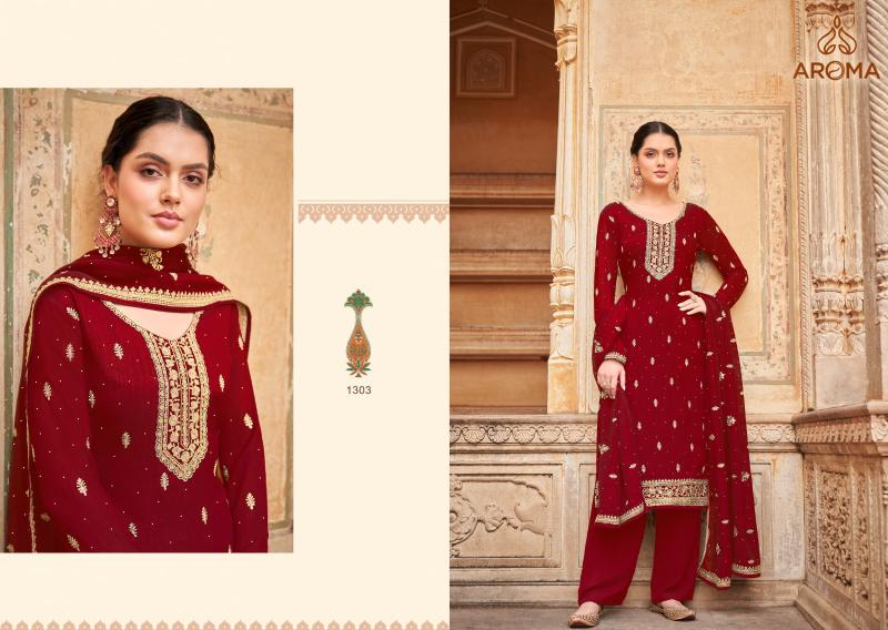 Aroma Sukoon Premium Silk Embroidered Salwar Kameez Wholesale catalog