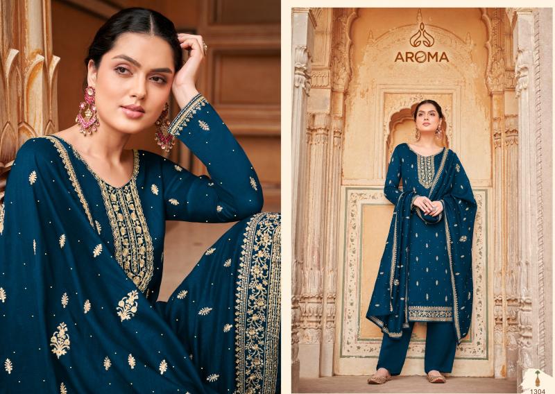 Aroma Sukoon Premium Silk Embroidered Salwar Kameez Wholesale catalog