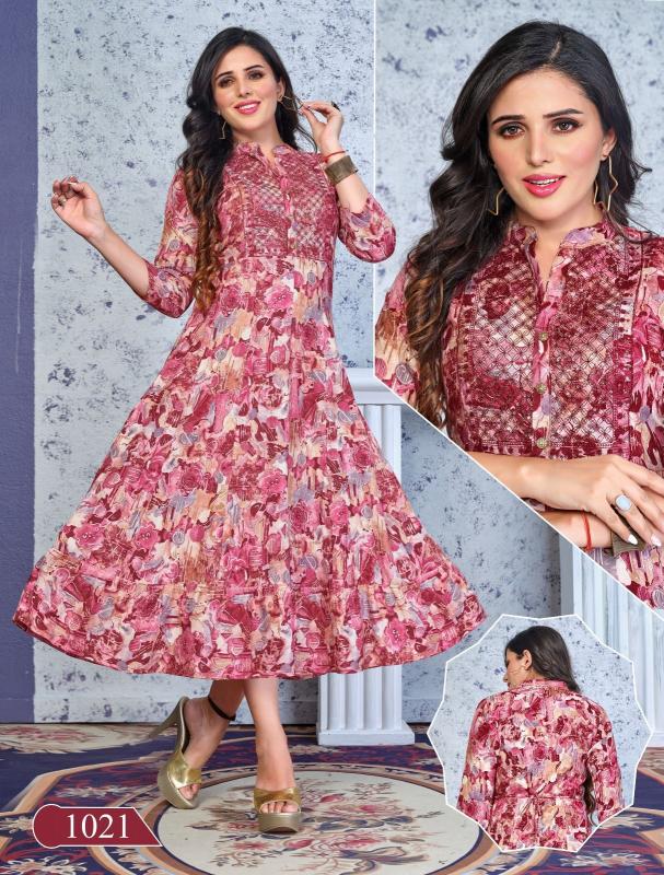 Beauty Queen Chic Rose-4 Designer kurti wholesale catalog