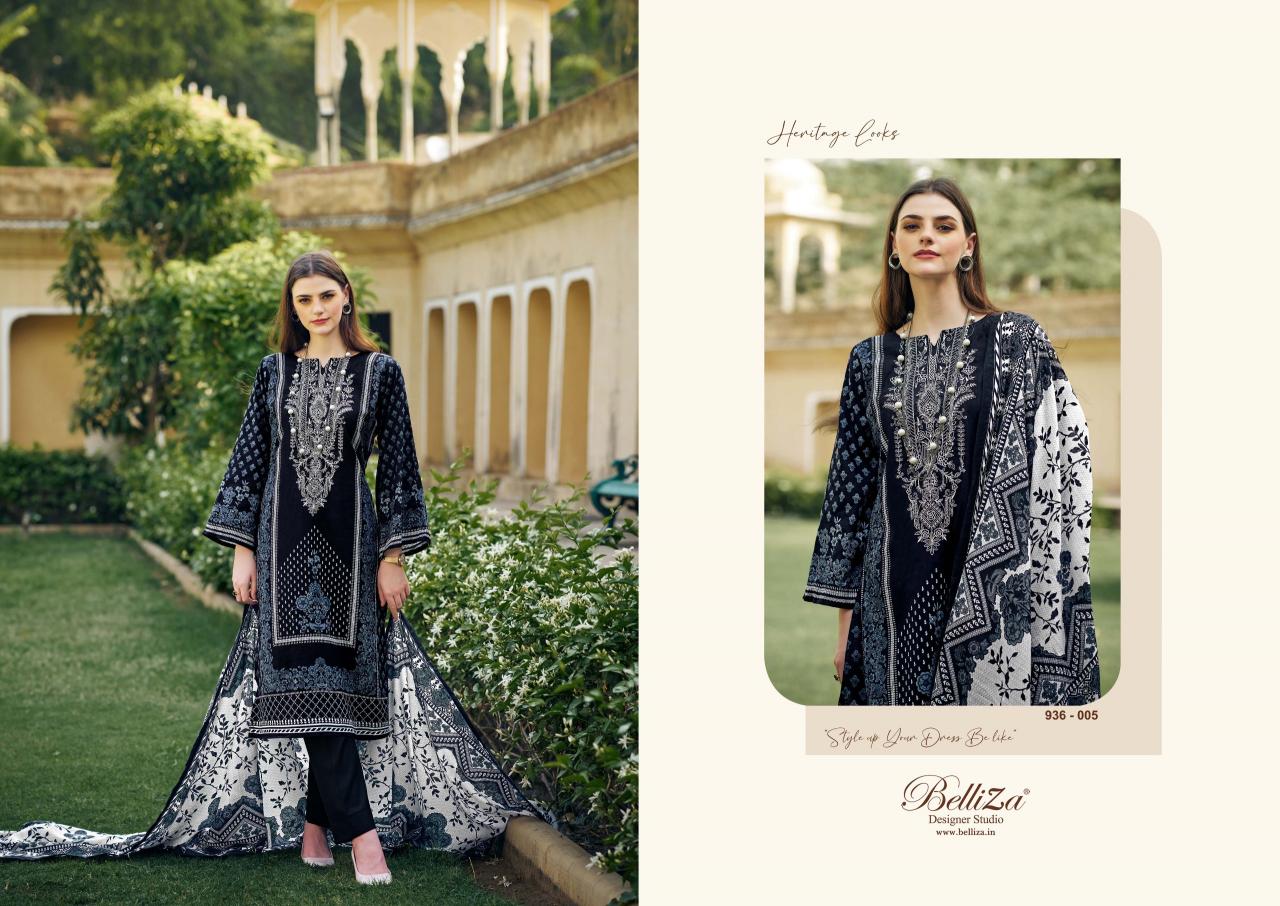 Belliza Naira Black And White Edition 2 Cotton Dress Material Wholesale catalog