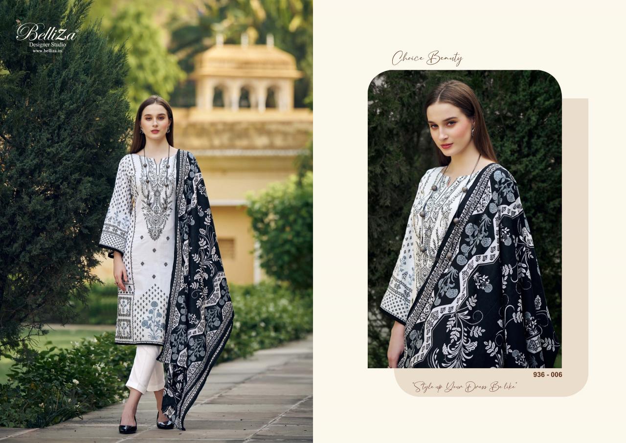 Belliza Naira Black And White Edition 2 Cotton Dress Material Wholesale catalog