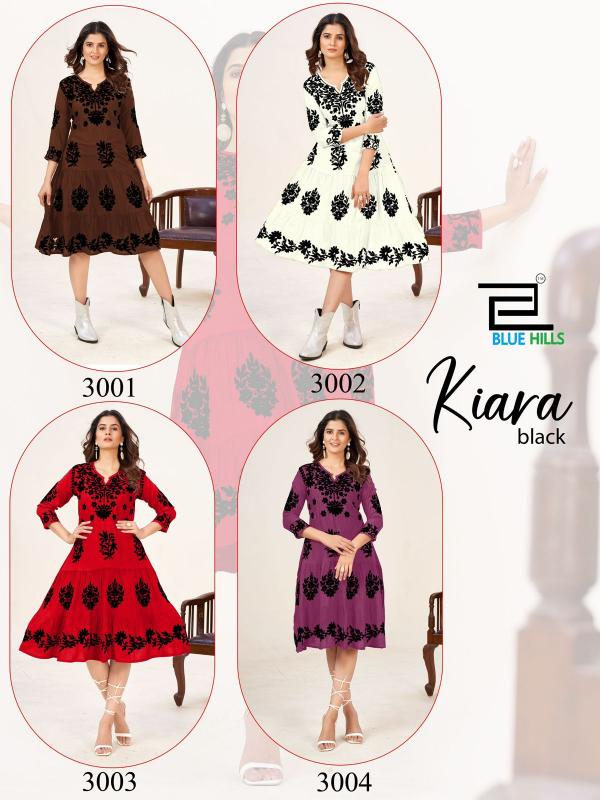 Blue hills Kiara black KURTI Wholesale catalog