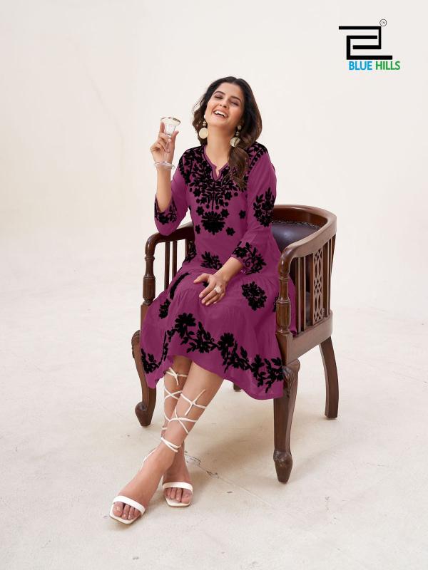 Blue hills Kiara black KURTI Wholesale catalog