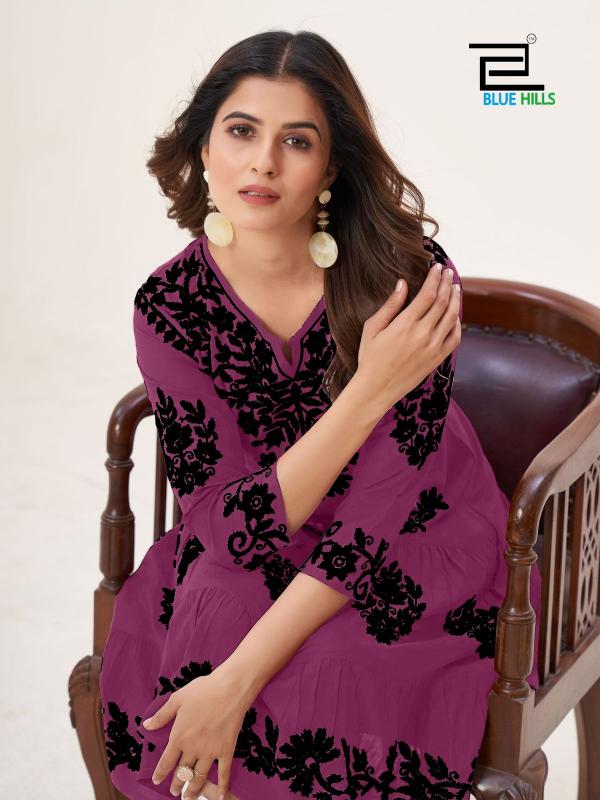 Blue hills Kiara black KURTI Wholesale catalog