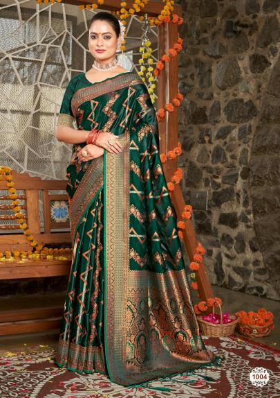 BUNAWAT PAVITRA SATAN SILK SAREE Wholesale catalog