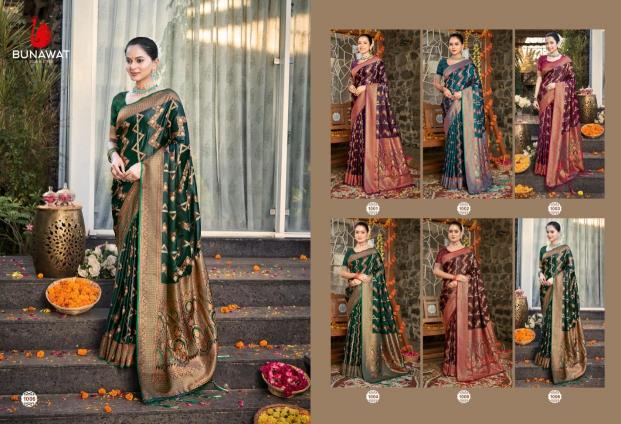 BUNAWAT PAVITRA SATAN SILK SAREE Wholesale catalog