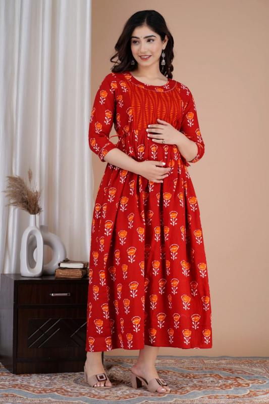 Cotton Anarkali feeding/ maternity  kurti wholesale catalog