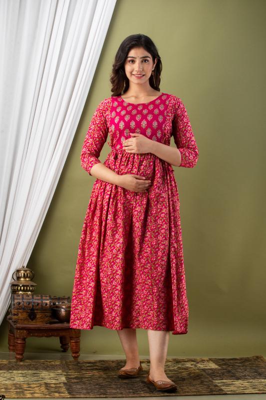 Cotton Anarkali feeding/ maternity  kurti wholesale catalog