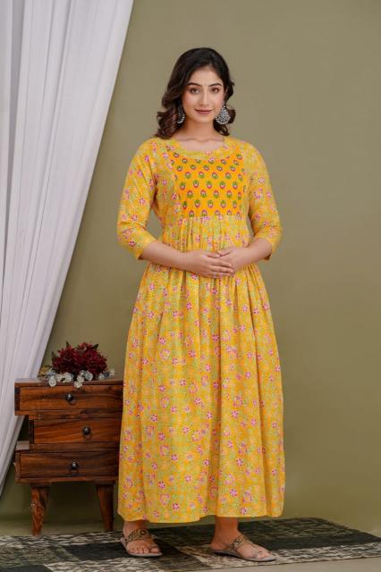 Cotton Anarkali feeding/ maternity  kurti wholesale catalog