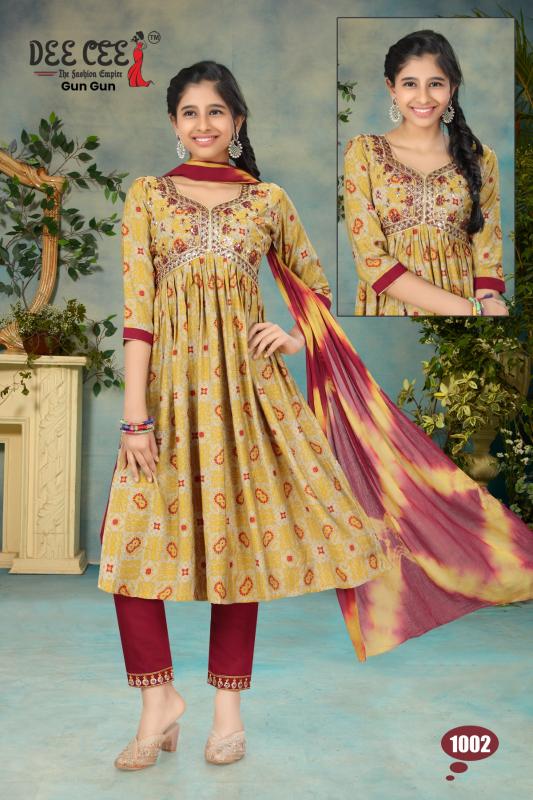 Deecee Gun Gun Modal Chanderi Printed Kurti Bottom With Dupatta wholesale catalog