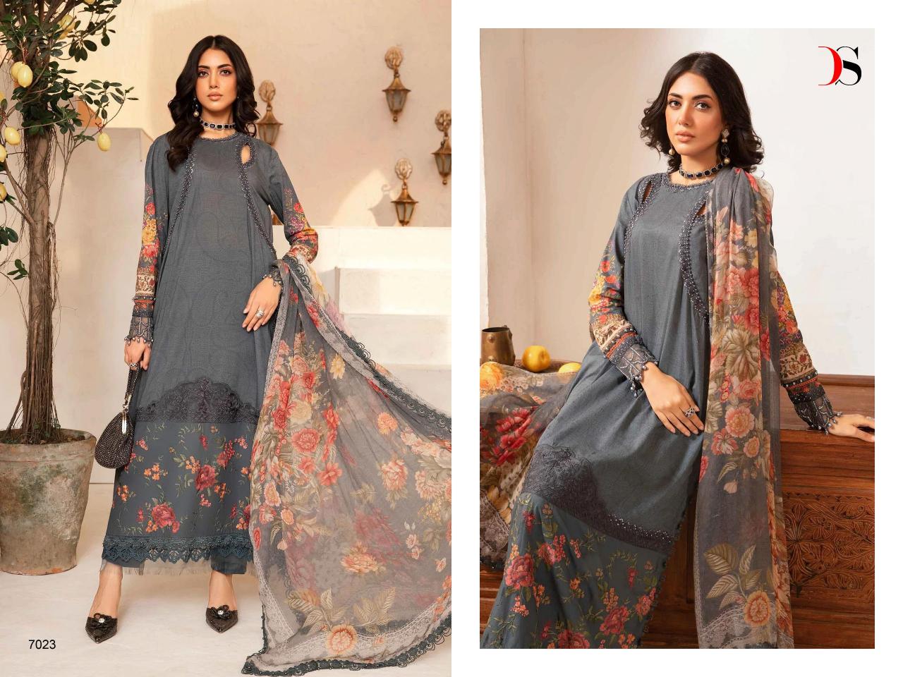 Deepsy Maria B MPrint 24 Vol 2 Cotton Dupatta Pakistani Suit Wholesale catalog