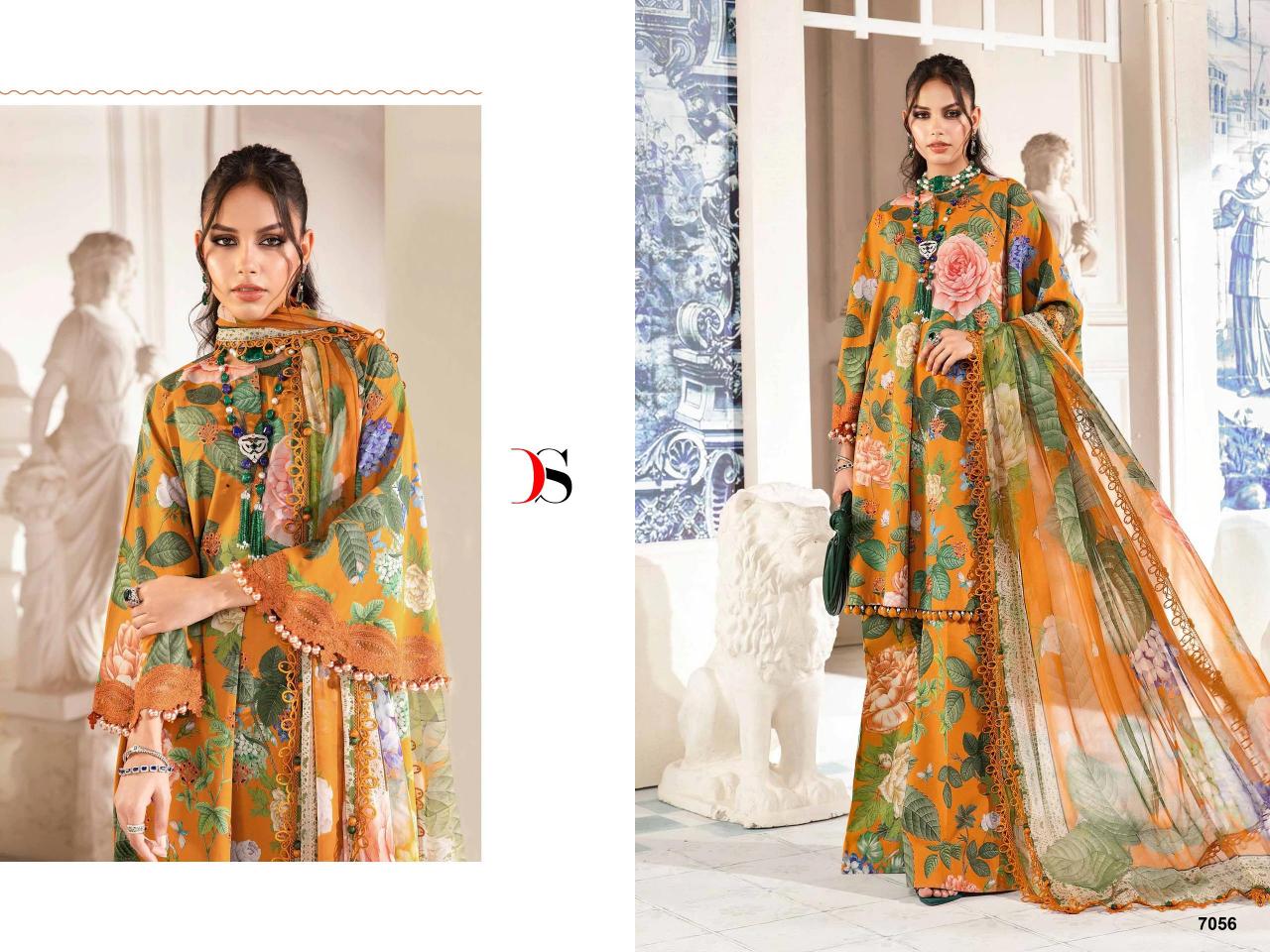 Deepsy Maria B MPrint 24 Vol 3 Chiffon Dupatta Pakistani Suit Wholesale catalog