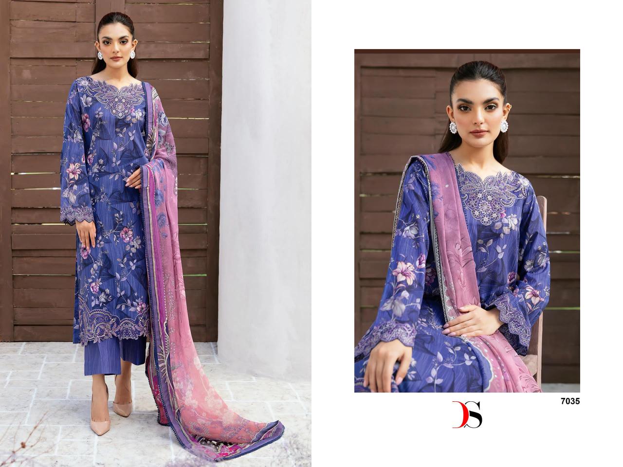 Deepsy Ramsha Rangrez Luxury Lawn 24 Vol 3 Cotton Dupatta Suit wholesale catalog