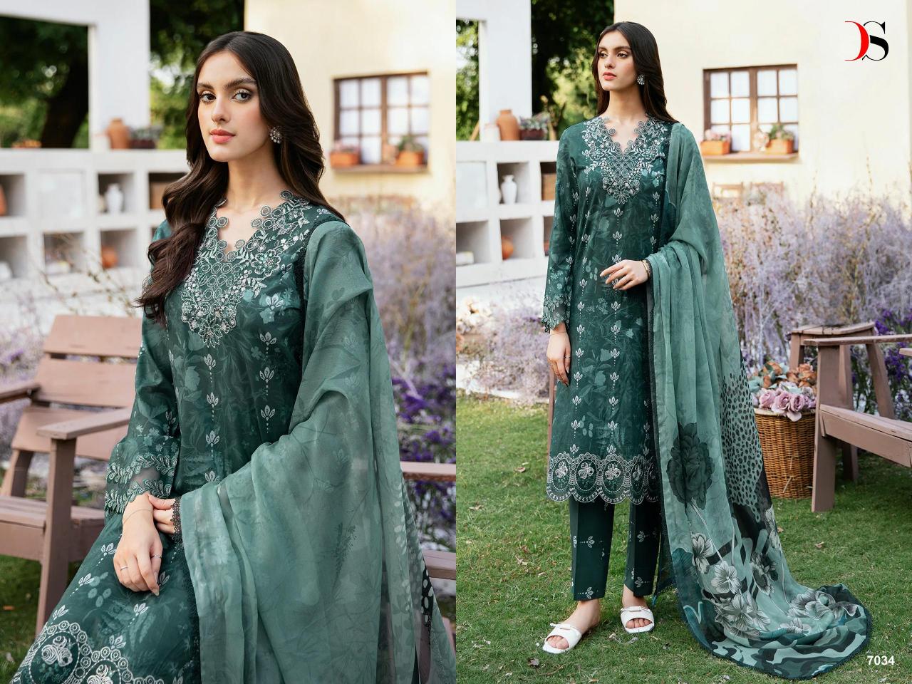 Deepsy Ramsha Rangrez Luxury Lawn 24 Vol 3 Cotton Dupatta Suit wholesale catalog