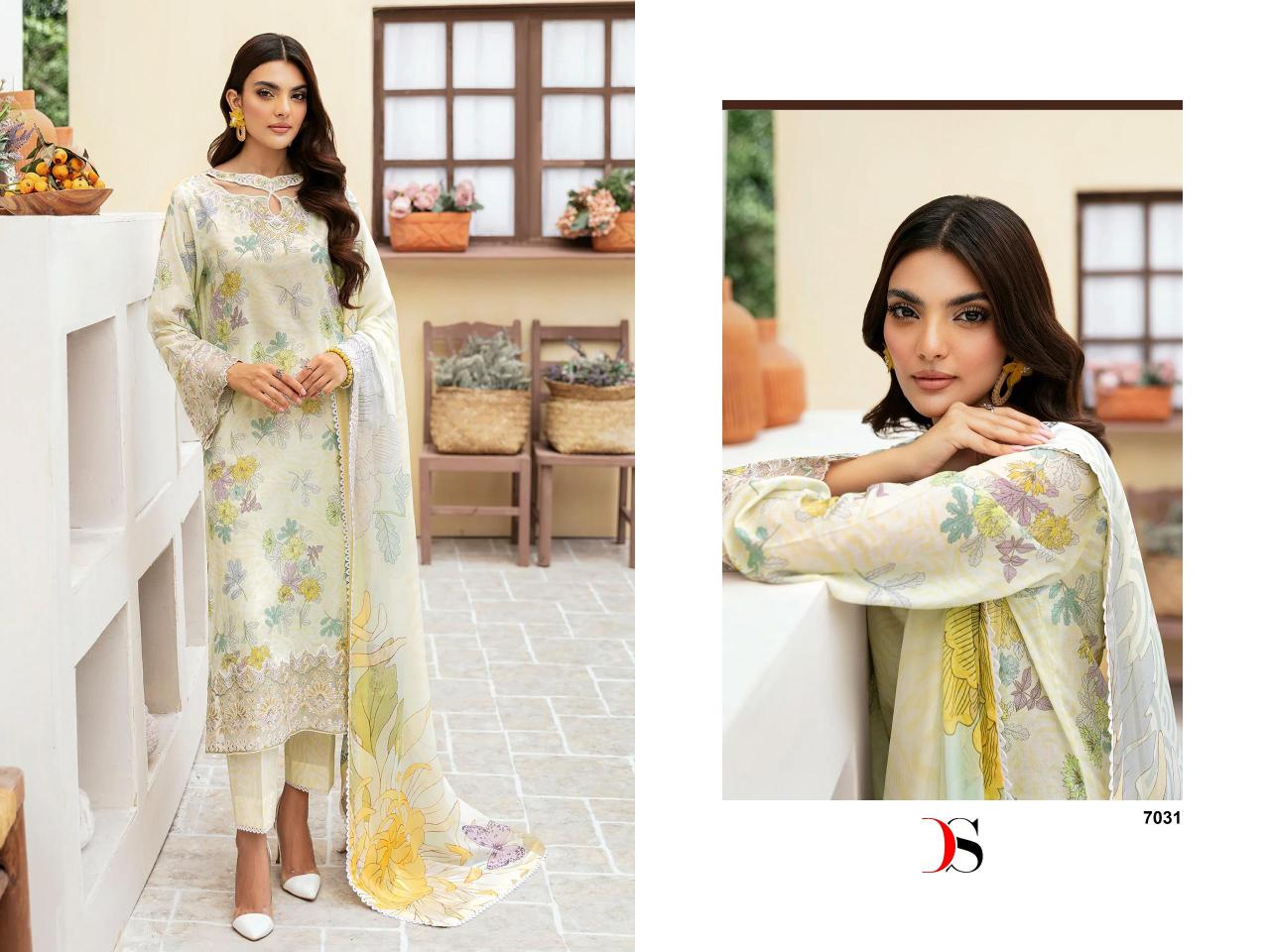 Deepsy Ramsha Rangrez Luxury Lawn 24 Vol 3 Cotton Dupatta Suit wholesale catalog