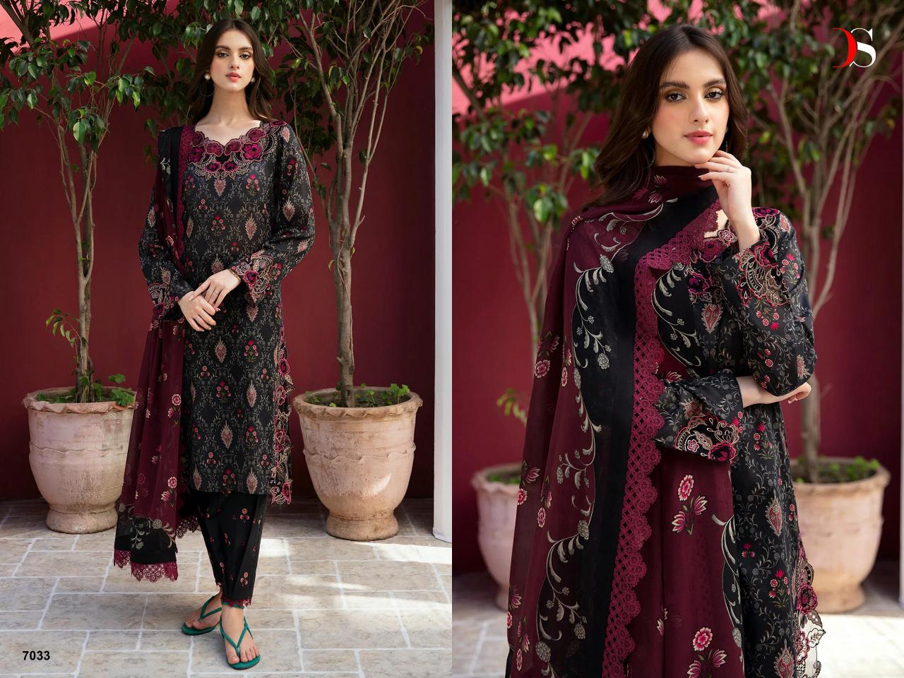 Deepsy Ramsha Rangrez Luxury Lawn 24 Vol 3 Cotton Dupatta Suit wholesale catalog