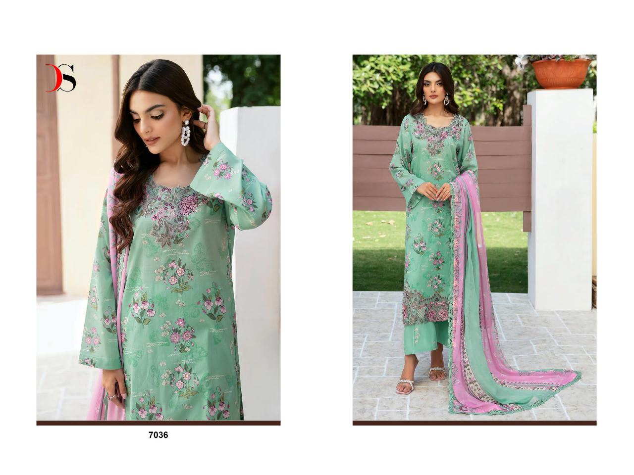 Deepsy Ramsha Rangrez Luxury Lawn 24 Vol 3 Cotton Dupatta Suit wholesale catalog